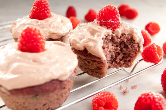 Raspberry Sponge Cupcakes by Sweet Treats and Healthy Eats